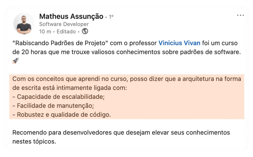 Depoimento Matheus Assunção